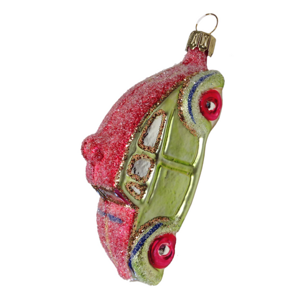 VW Ornament, red white and green by Old German Christmas