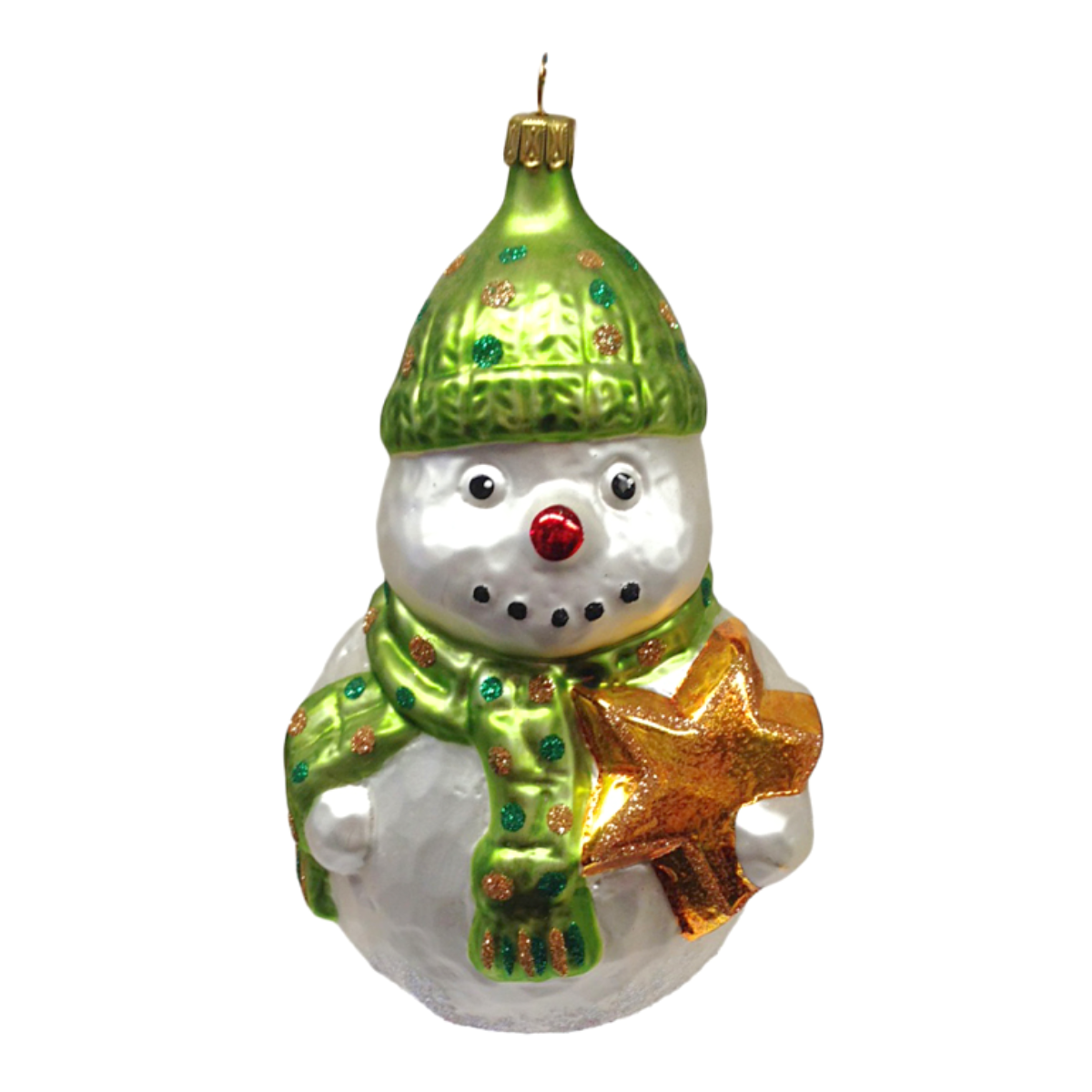 Large Blue Snowman with Star Ornament by Old German Christmas