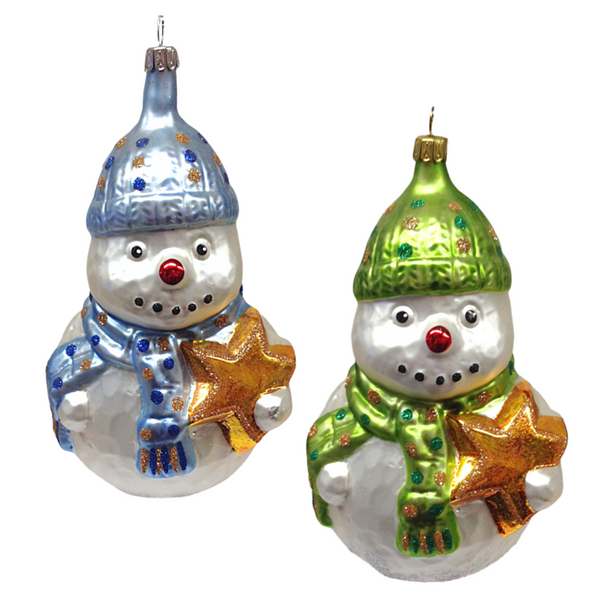 Snowman with Star Ornament by Old German Christmas