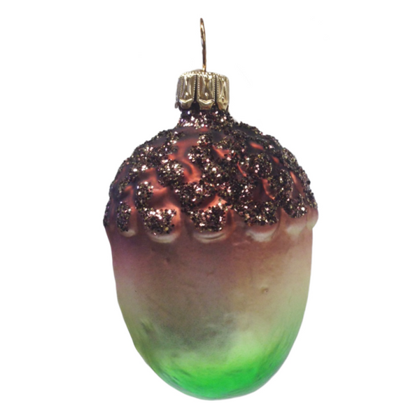 Acorn Ornament, brown and green by Old German Christmas