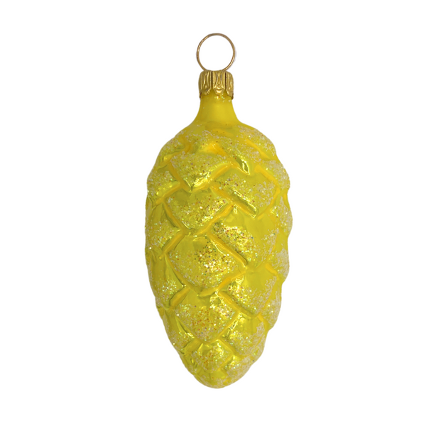 Pinecone, 2.75", yellow by Old German Christmas