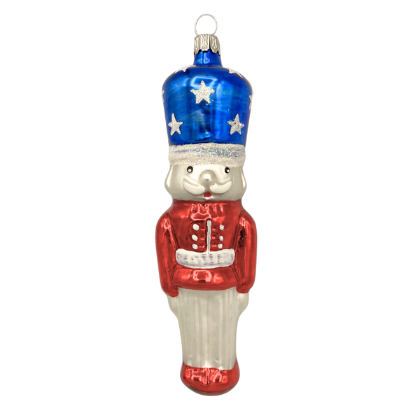 Nutcracker Ornament, red, white and blue by Old German Christmas