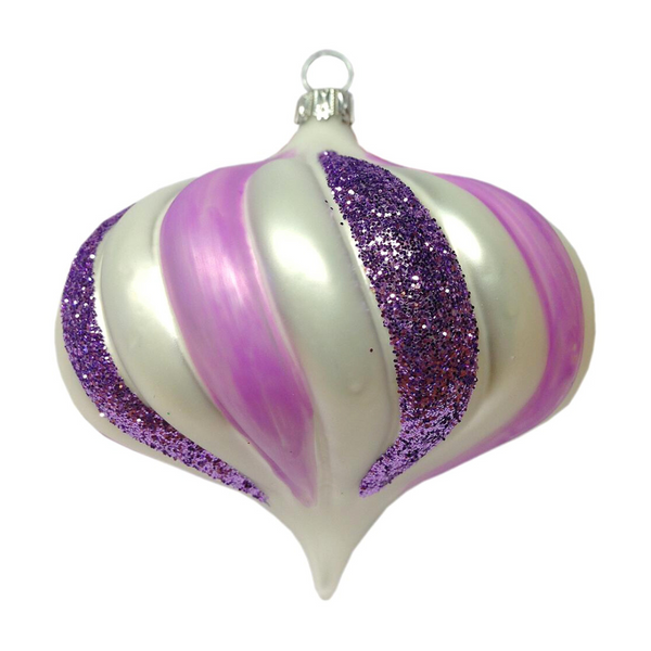Onion Twist, white with lavender by Old German Christmas
