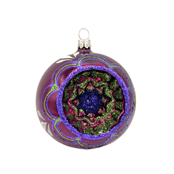 Reflector Ornament, aubergine by Old German Christmas