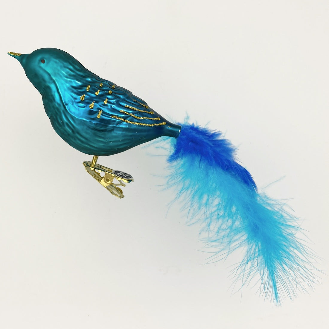 Chubby Blue Bird Ornament By Glas Bartholmes