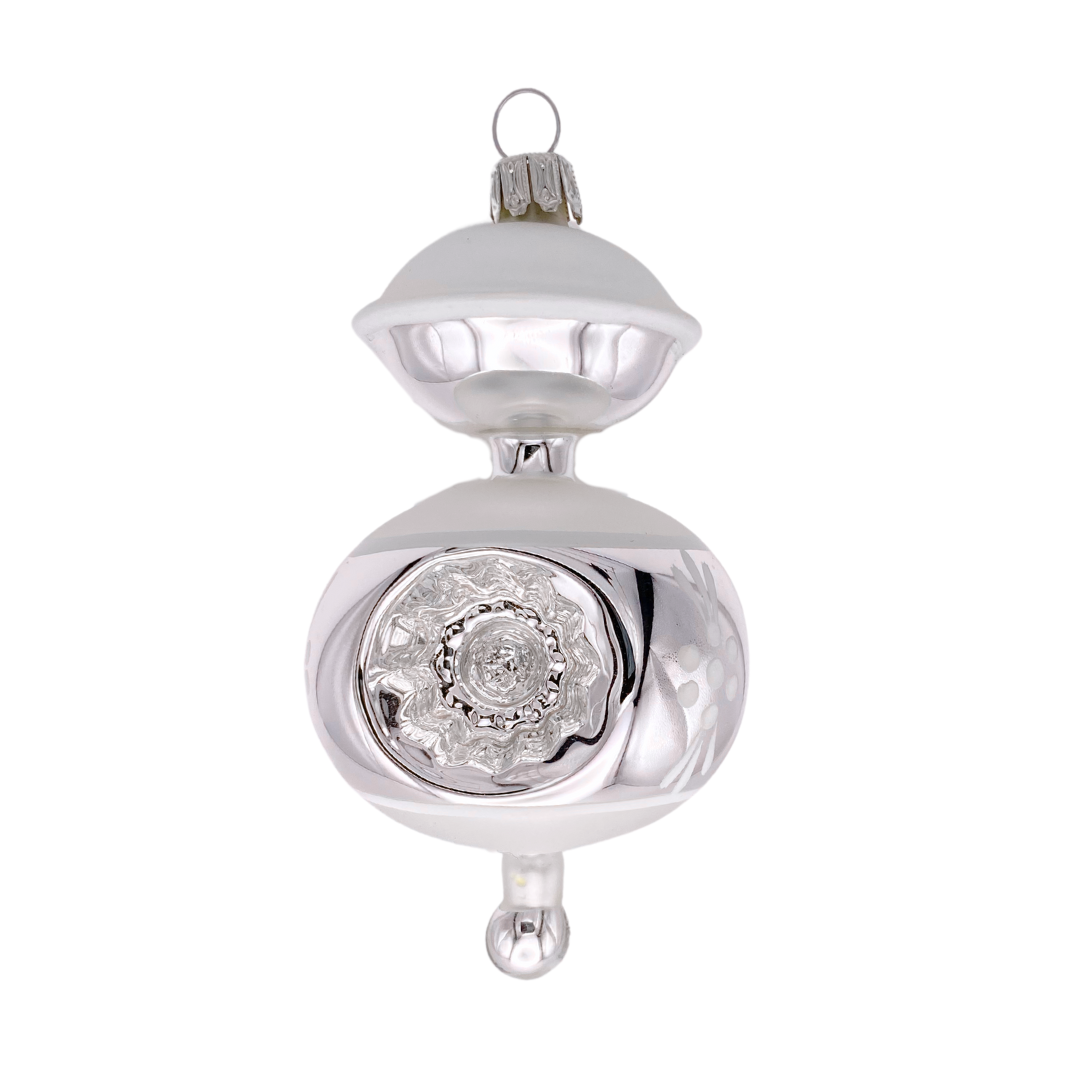 3 Reflector Dangle with Holly Ornament by Glas Bartholmes