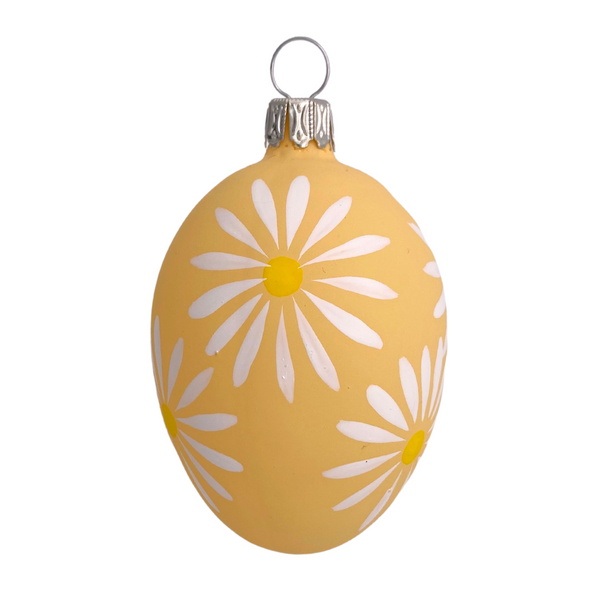 Egg with Daisies, yellow by Glas Bartholmes