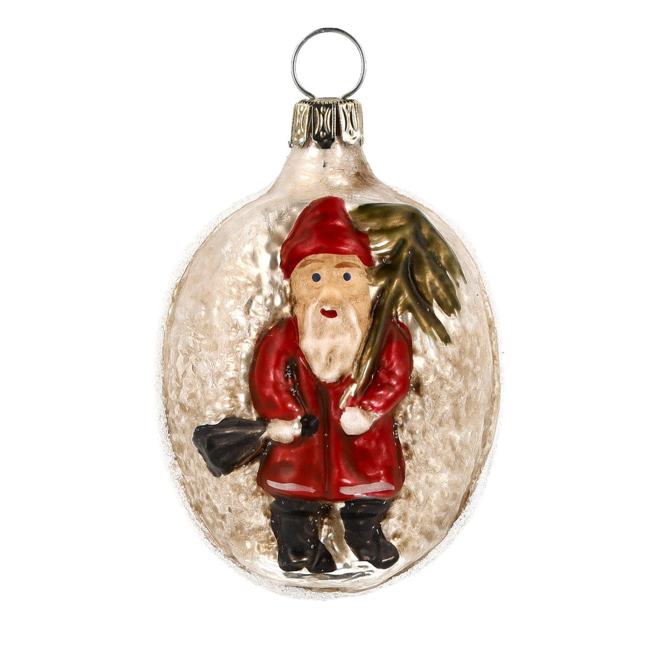 Santa on Kugel Ornament by Marolin Manufaktur