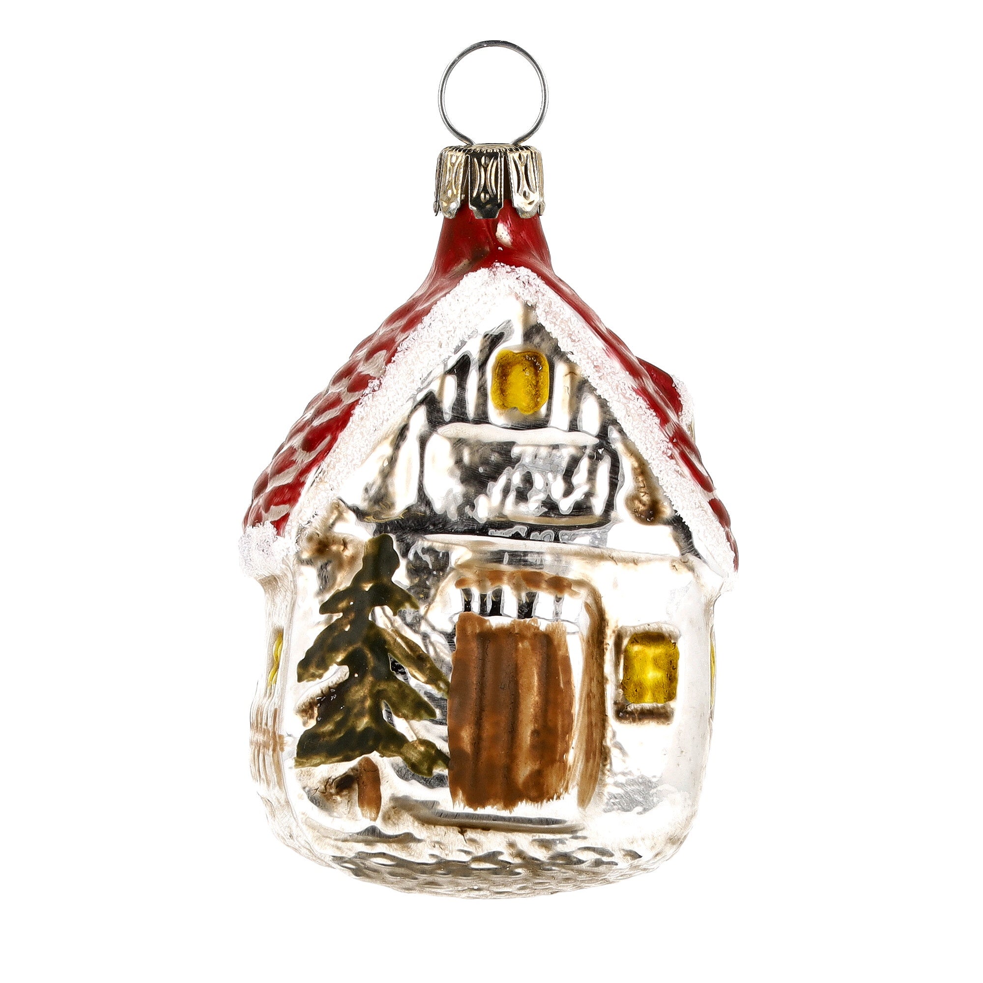 Forest House with Glitter Ornament by Marolin Manufaktur
