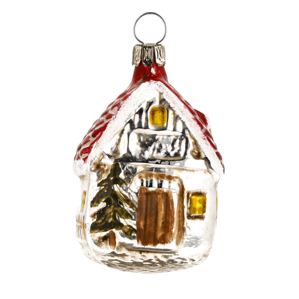 Forest House with Glitter Ornament by Marolin Manufaktur