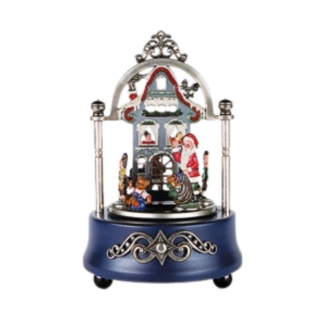 Santa with Children Pewter Music Box by Kuehn Pewter