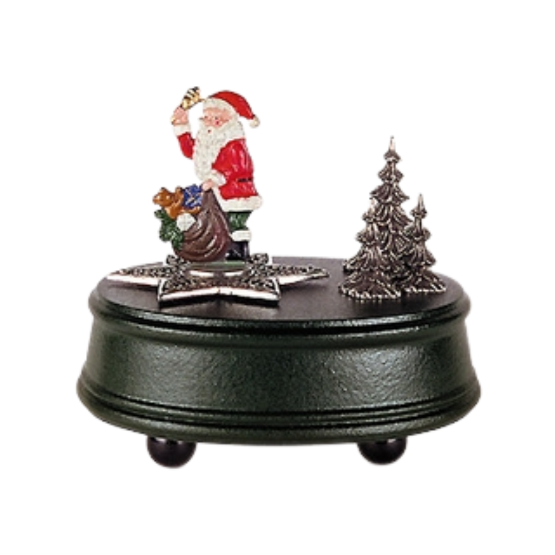 Santa Pewter Music Box by Kuehn Pewter