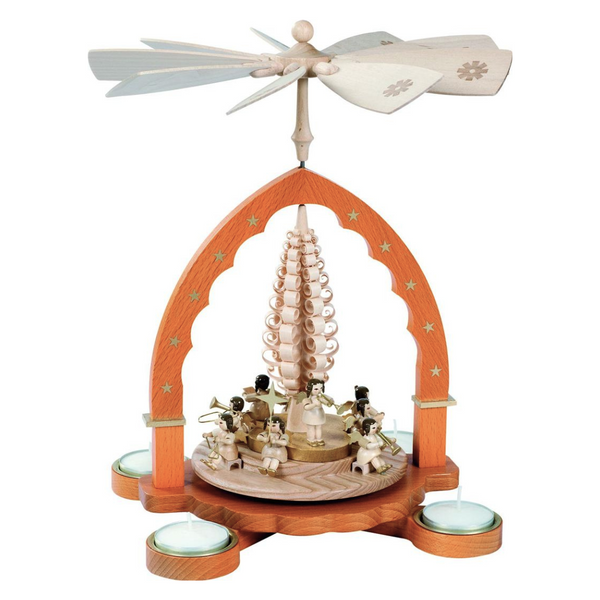 Stained Angels Tea Light Pyramid by Richard Glasser GmbH