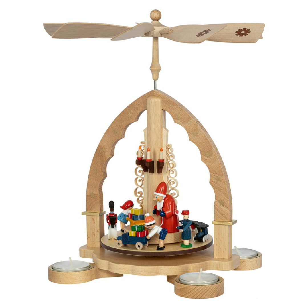 Santa and Toys  Tea Light Pyramid by Richard Glasser GmbH