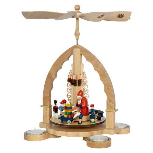 Santa and Toys  Tea Light Pyramid by Richard Glasser GmbH