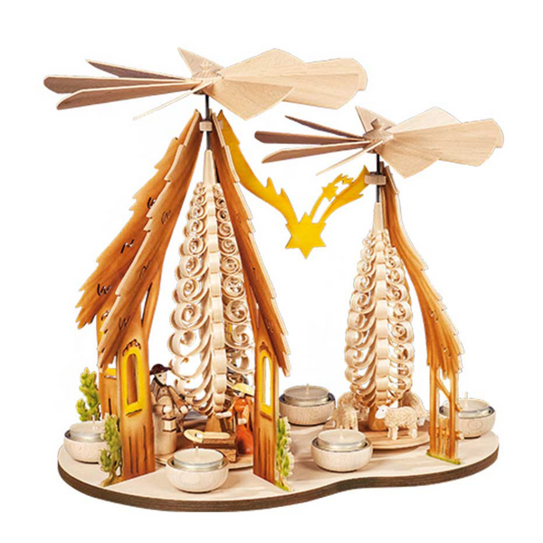 Nativity Double Pyramid, painted by Taulin