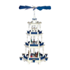 Blue and White Three-Tier Nativity Pyramid by Werkstatten im Seiffener Hof
