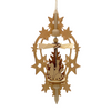 Natural Star Frame with Erzgebirge Figures Motif Pyramid Ornament by Harald Kreissl