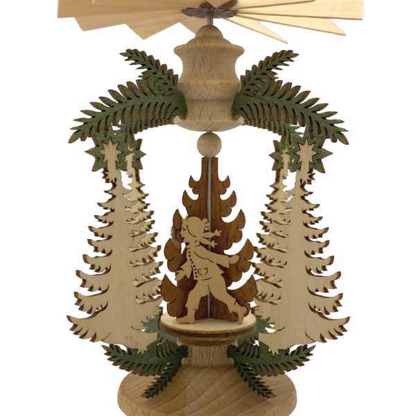 Branch and Tree Frame with Children and Snowman, Table Pyramid by Harald Kreissl