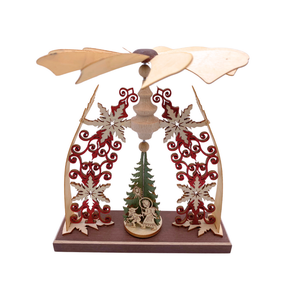 Pyramid Crystal Arch Santa Claus with Deer by Harald Kreissl