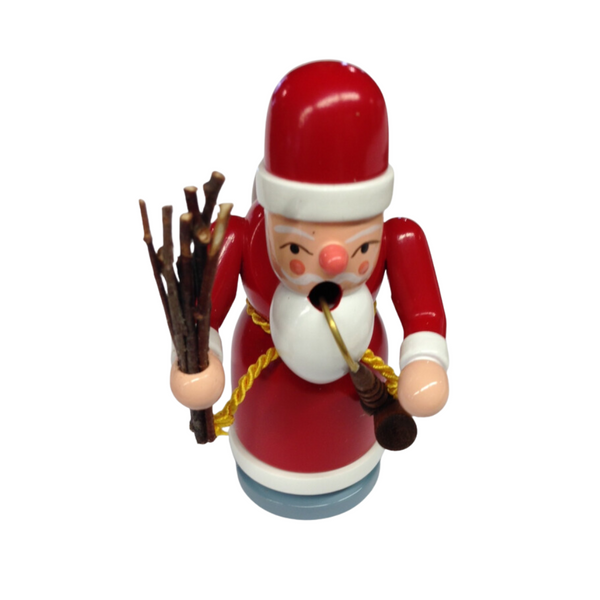 Santa with Switches Smoker, 10cm by Erzgebirgische Holzkunst Gahlenz GmbH