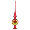 Christmas Twinkles Tree Topper, 3.2 x 13'', red shiny