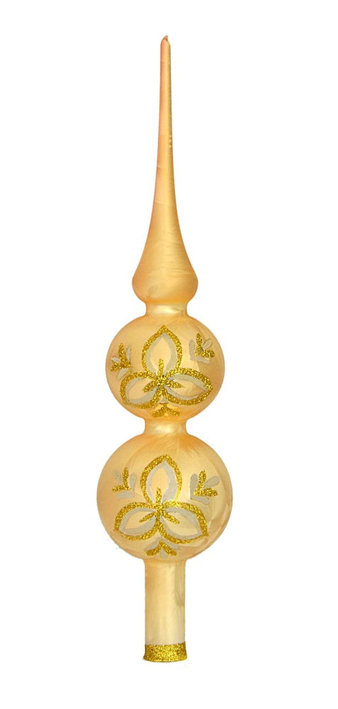 Champagne Ice Finial Tree Topper by Glas Bartholmes
