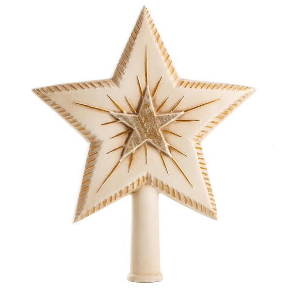 Binary Star Tree Topper, antique white by Marolin Manufaktur