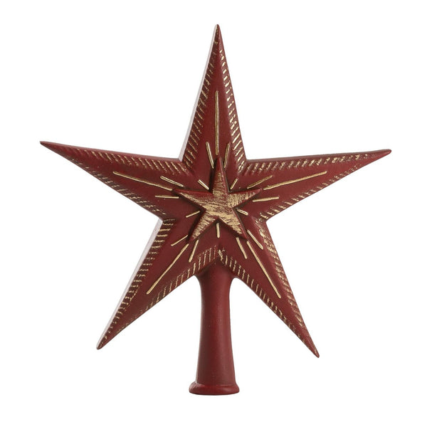 Binary Star Tree Topper, red, small by Marolin Manufaktur