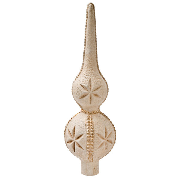 Tree Topper "Christmas Star" Finial antique white by Marolin Manufaktur