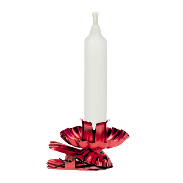 Set of 10, Red Candle Clip by Fridolfinger Metallwaren GmbH