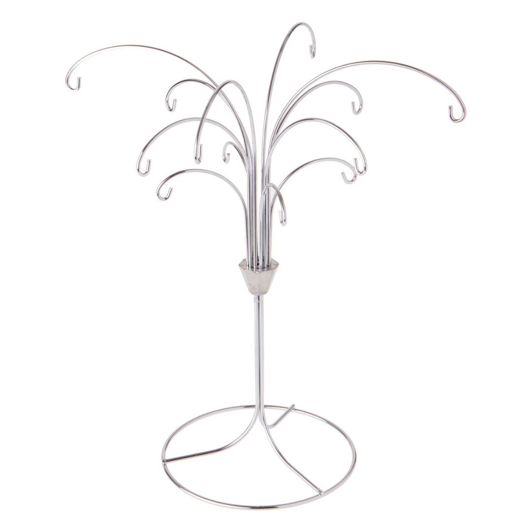Fountain Ornament Tree, 12 arm, silver
