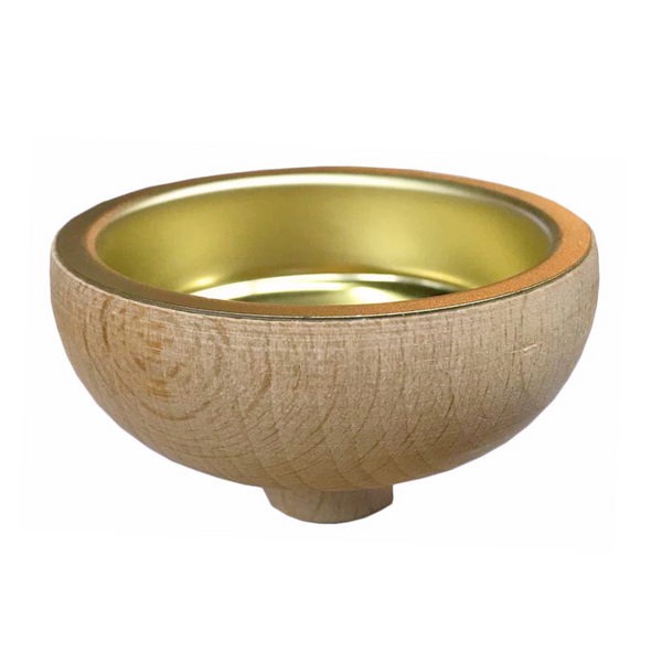Tea Light Convertor for 14mm cup German Pyramids, Natural finish  by Dregeno Seiffen eG