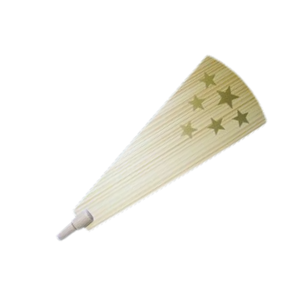 Pyramid Blade, 24cm, natural with gold stars by Richard Glasser GmbH