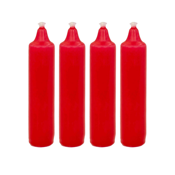 Advent Candle, Red, 25mm, 4 pack by EWA Kerzen