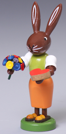 Valentine Rabbit Wooden Figurine by Thomas Preissler