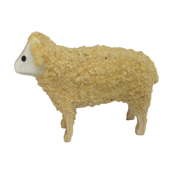 Standing Wood Sheep Figurine from Germany