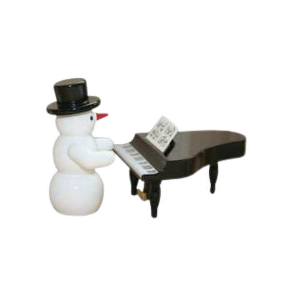 Snowman Band, Snowman with Grand Piano by Erzgebirgische Holzkunst Gahlenz GmbH