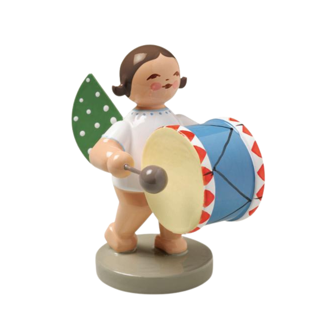 Angel with Small Bass Drum, Brunette, standing by Wendt und Kuhn