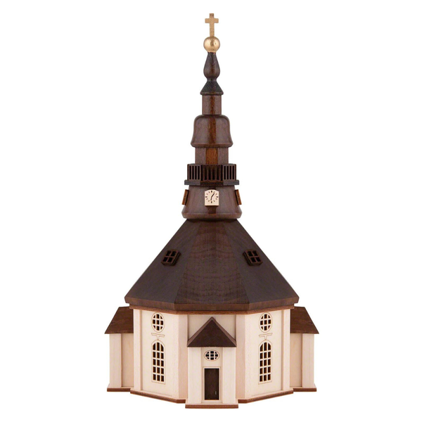 Seiffener Kirche lg, with light by Kunstgewerbe Lenk und Sohn