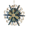Hanging Star with Blossom, blue by Martina Rudolph