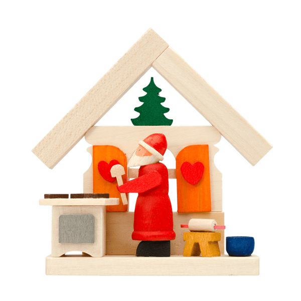 House Ornament with Figures by Graupner Holzminiaturen