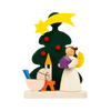 Green Tree with Angel Ornament by Graupner Holzminiaturen
