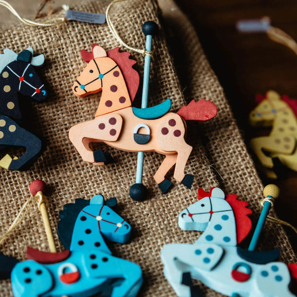 Carousel Horse Ornament by Graupner Holzminiaturen