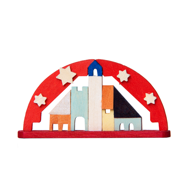 Candle Arch, red by Graupner Holzminiaturen