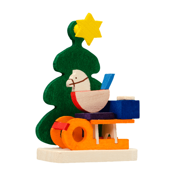 Christmas Tree with Gifts Ornament by Graupner Holzminiaturen