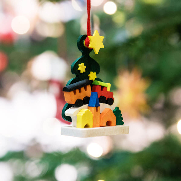 Christmas Tree with Gifts Ornament by Graupner Holzminiaturen