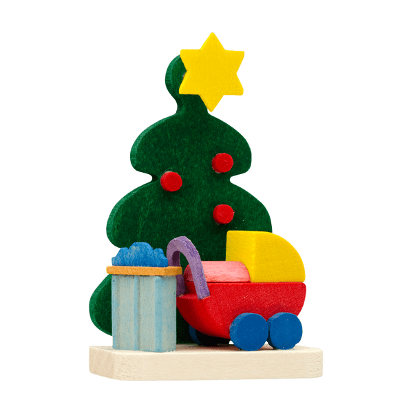 Christmas Tree with Gifts Ornament by Graupner Holzminiaturen