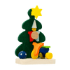 Christmas Tree with Gifts Ornament by Graupner Holzminiaturen