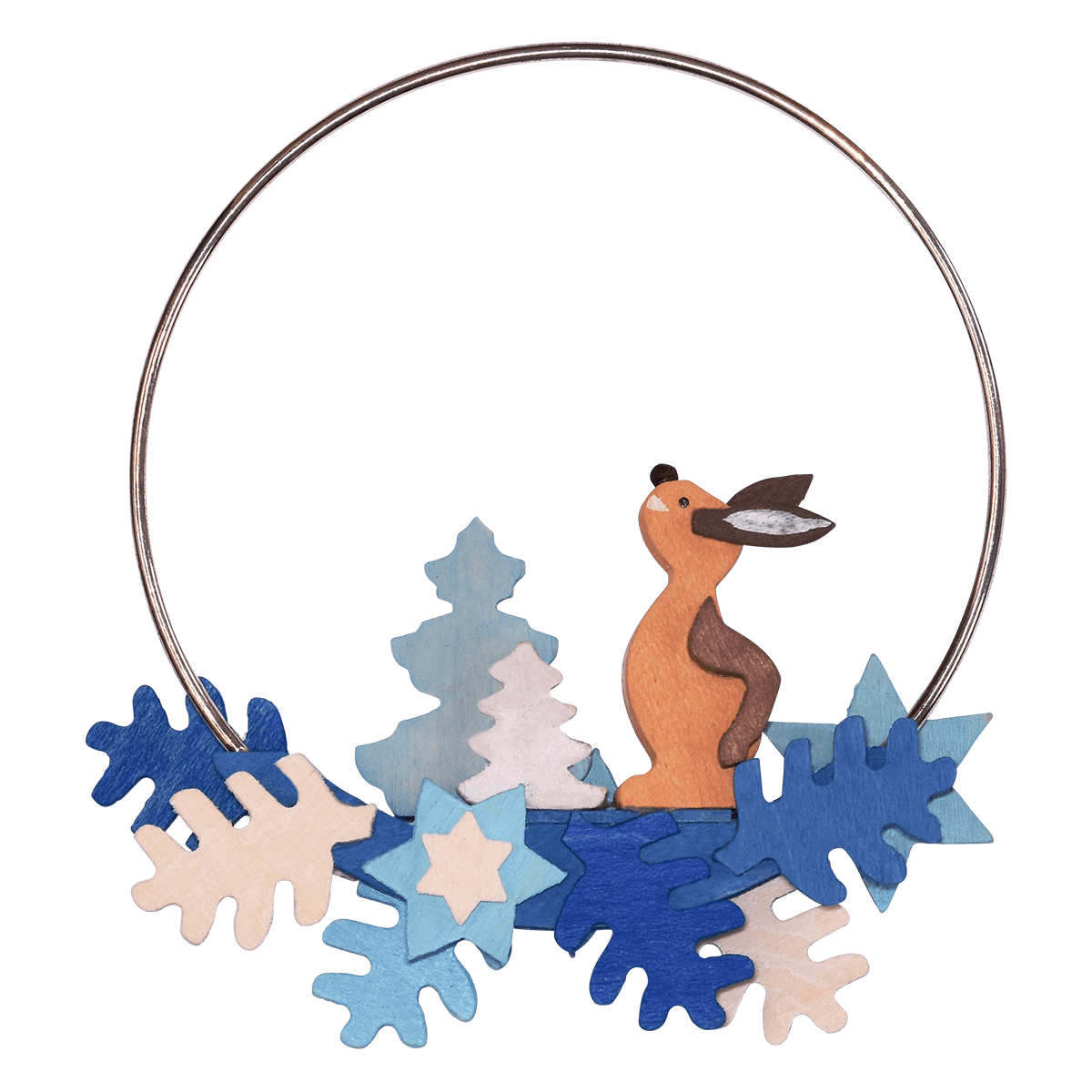 Wire Ring with Dangle Ornament by Graupner Holzminiaturen